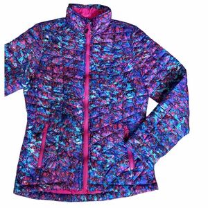 RBX Reebok Quilted Puffer Jacket Women’s Size Medium Purple Pink Multi Color